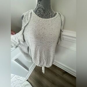 Isabel By Ingrid + Isabel Maternity Cold Shoulder Ruffle  Long Sleeve Top Size L